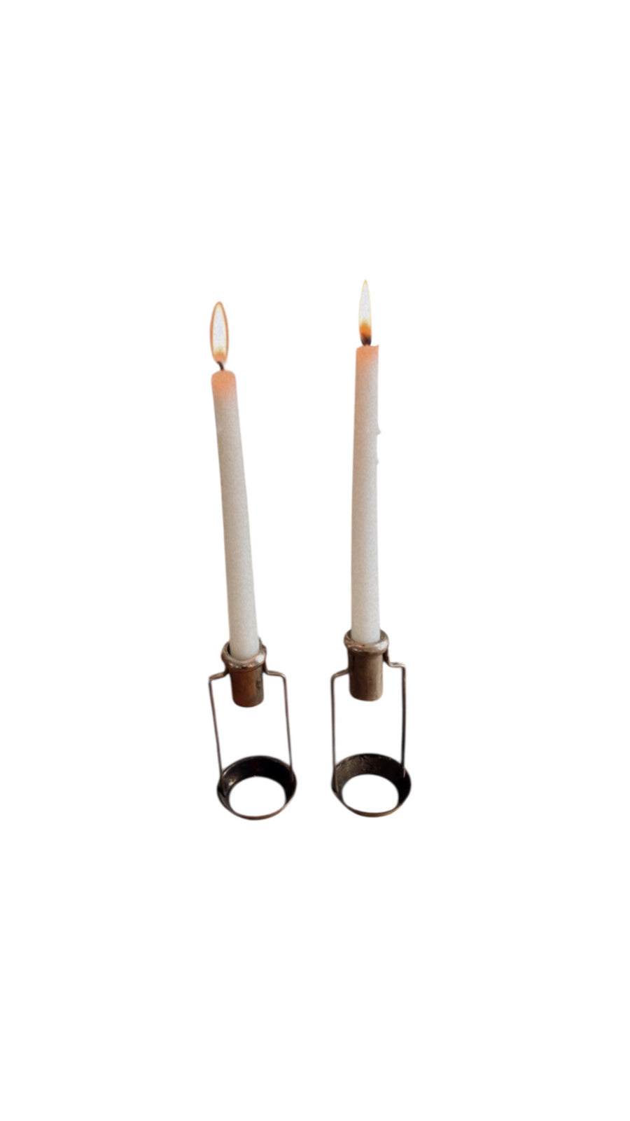 Vintage Silver Taper Candlestick Holders