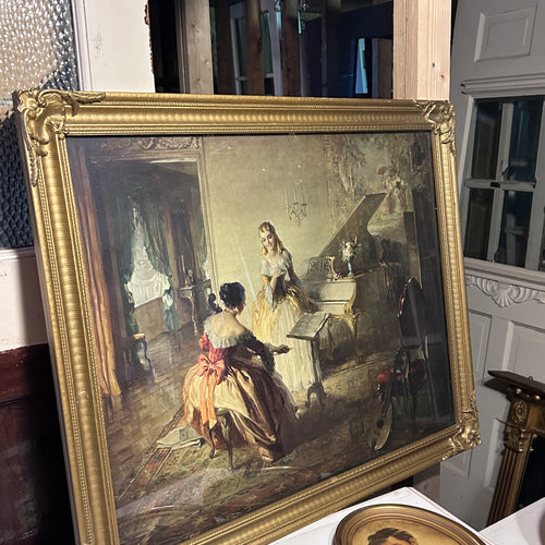 Antique Framed Print- A Musical Interlude by Louis Jambor
