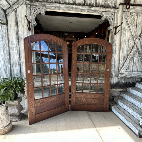 20 Lite Solid Oak 44” Wide Arched Door (door on right has sold)
