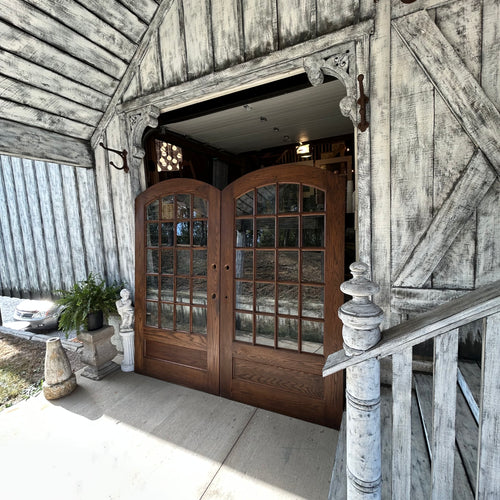 20 Lite Solid Oak 44” Wide Arched Door (door on right has sold)
