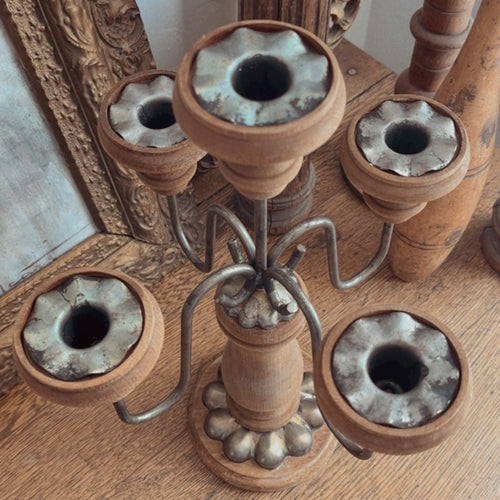 Wooden Candelabra