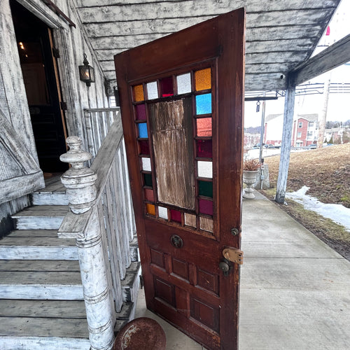 Antique Stained Glass
Exterior Door (transom window included)
