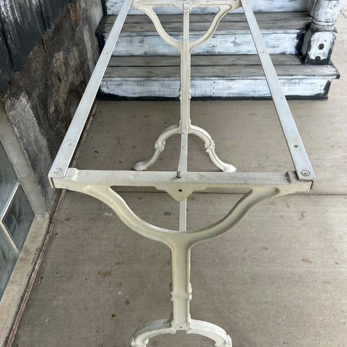 Cast Iron Marble Top Table/Desk