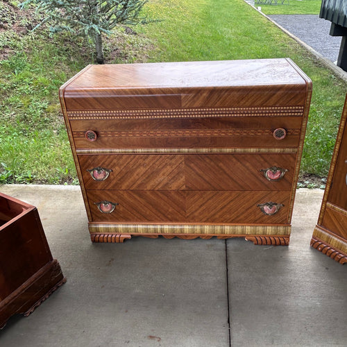 7 Piece Art Deco Waterfall Style Bedroom Set