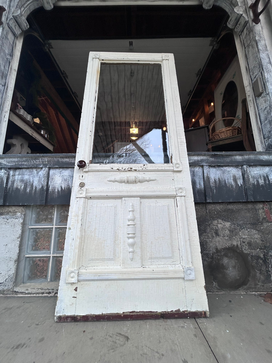 Antique Wavy Glass Entry Door
