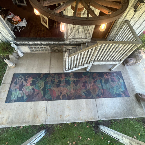 1961 Original Ray Smith Belly Dancer Mural – Massive 19-Foot Vintage Painting