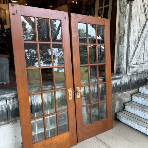 Antique French Doors w/Wavy Glass