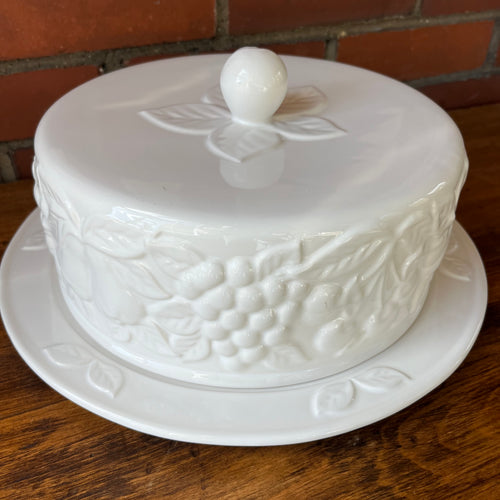 Vintage Cake/Pastry Embossed Dish