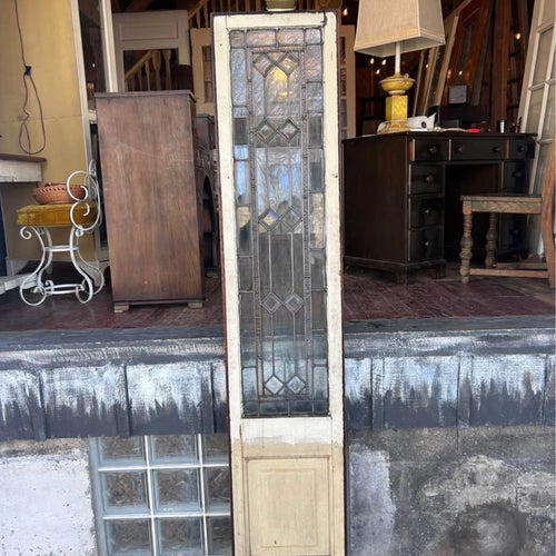 16” Antique Leaded Glass Sidelight