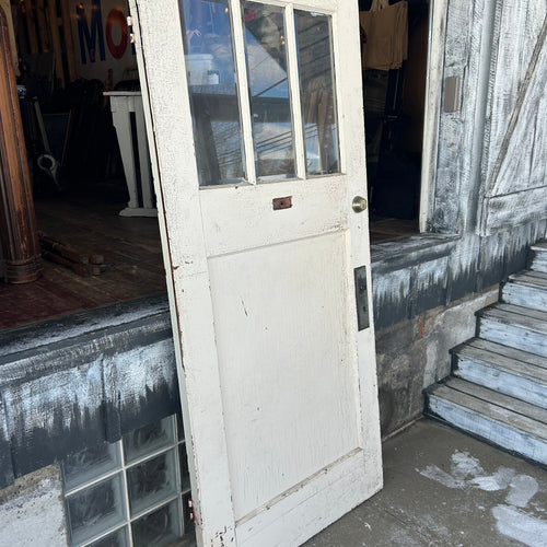 Antique 3 Lite Entryway Door