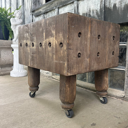 Antique Butcher Block Table