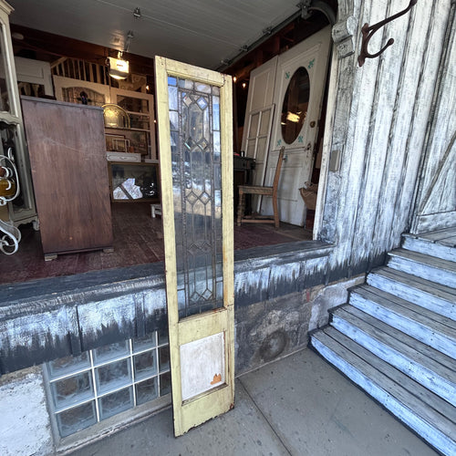 16” Antique Leaded Glass Sidelight