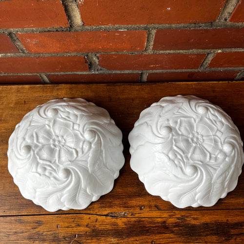 Indiana Glass Wild Rose Milk Glass Bowl