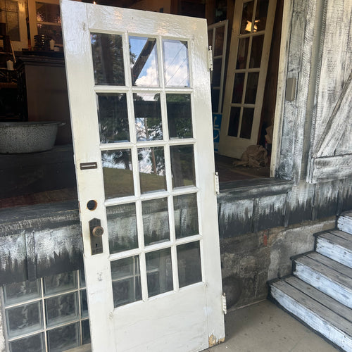 Antique 15 Lite Beveled Glass Door