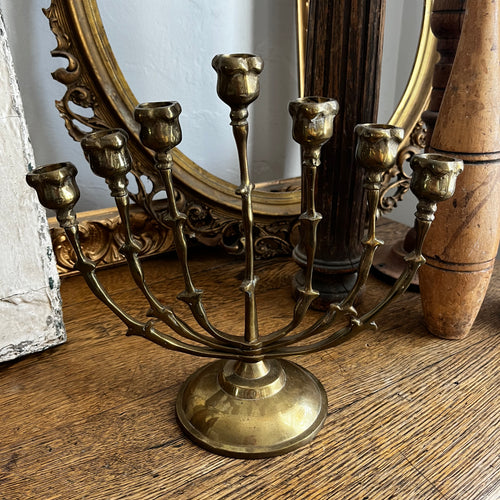 Vintage Brass Tulip Candelabra