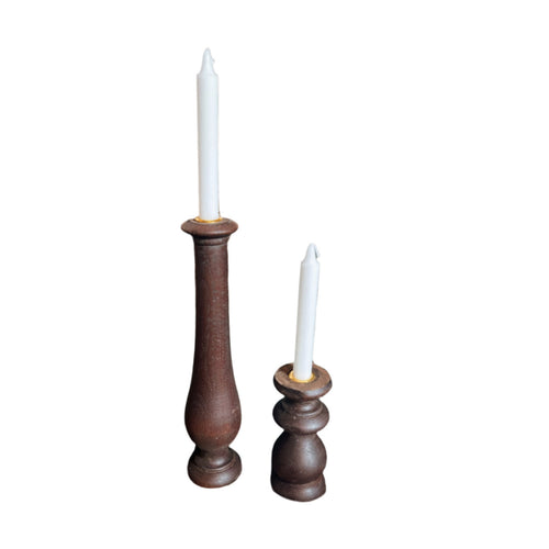 Wooden Candlestick Holders