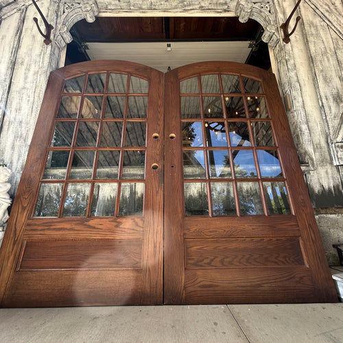 20 Lite Solid Oak 44” Wide Arched Door (door on right has sold)
