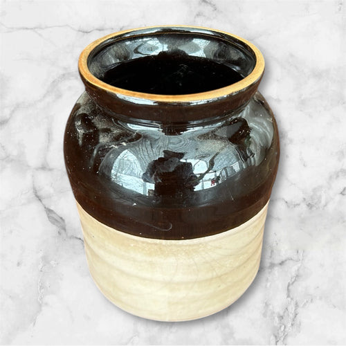 Antique Two Tone Glazed Crock