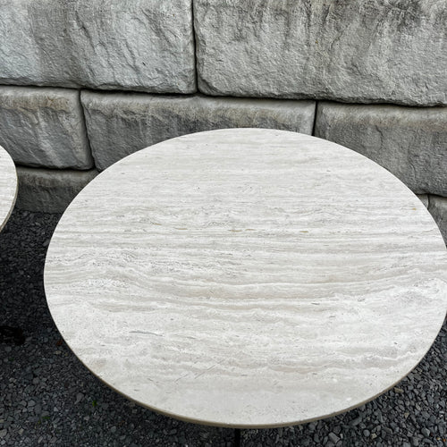 Wrought Iron Table with Marble Top