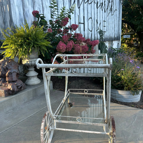 Vintage Salterini Wrought Iron Garden Tea Cart