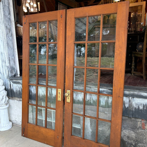 Antique French Doors w/Wavy Glass