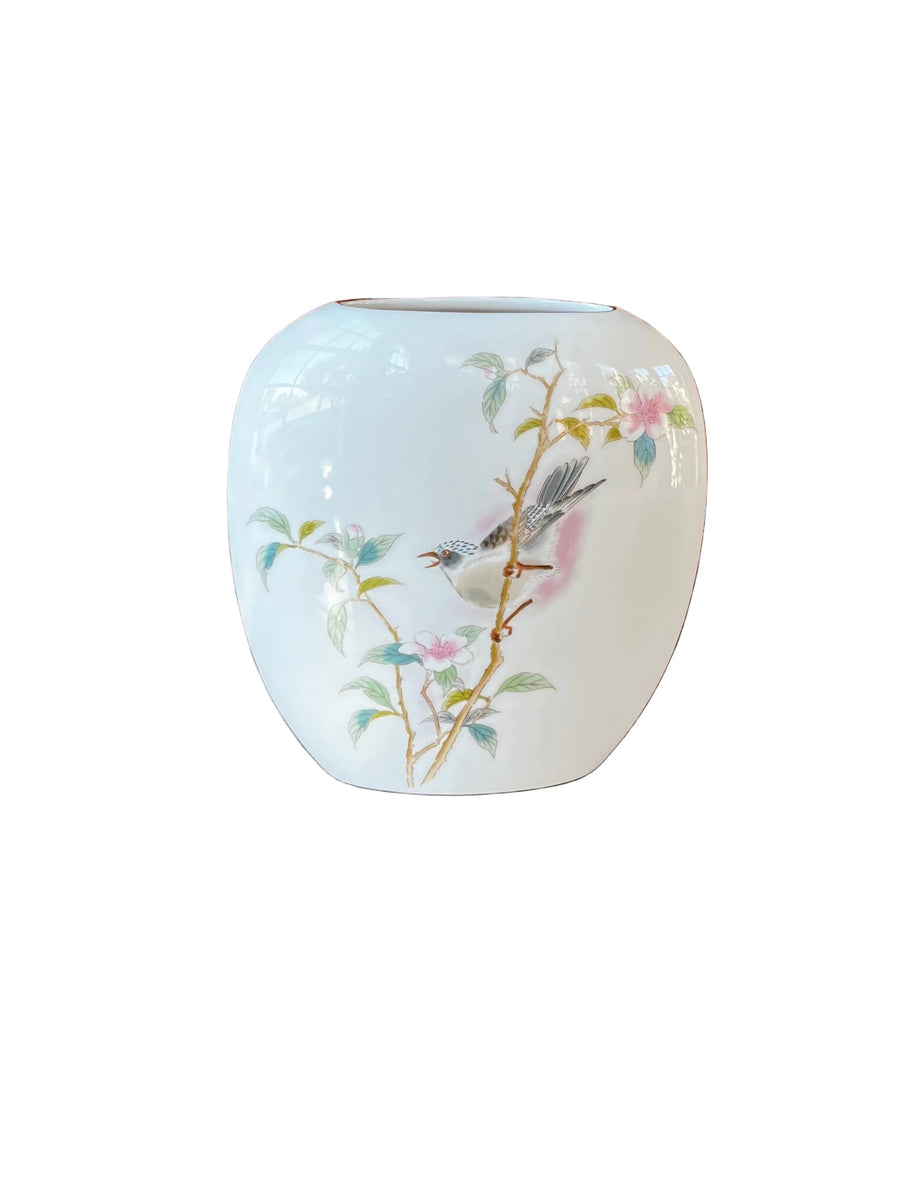 Vintage Japanese Hand Painted Porcelain Vase