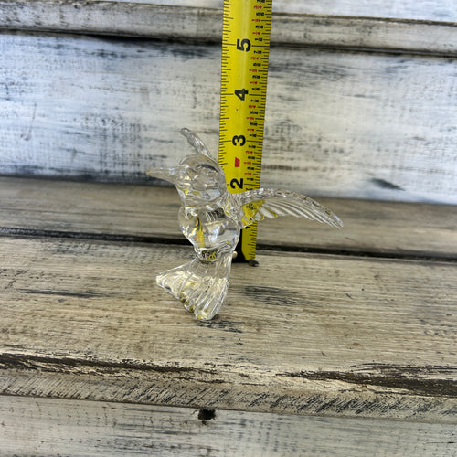 Bohemia Czech 24% Lead Crystal Hummingbird Figurine