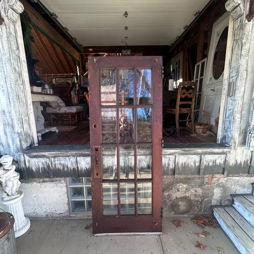 32” Antique 15 Lite Door w/ Original Wavy Glass