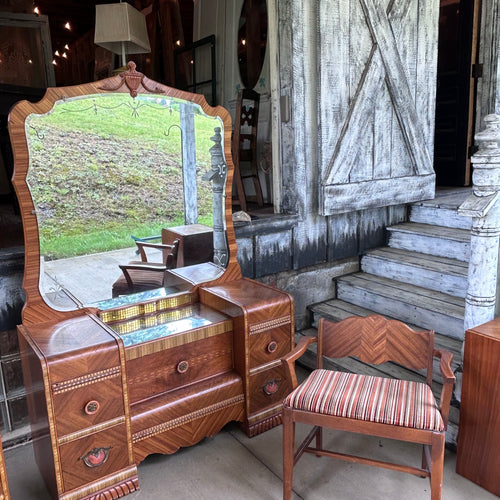 7 Piece Art Deco Waterfall Style Bedroom Set
