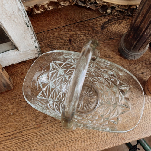 Vintage Pressed Glass Basket