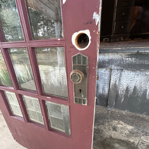 Antique 15 Lite Beveled Glass Door