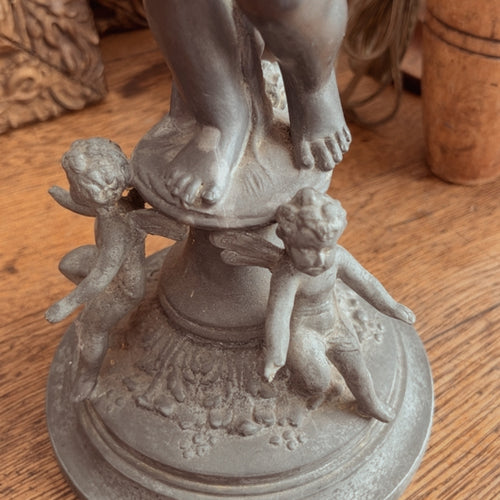 Pewter Cherub Lamp