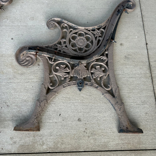 Ornate Cast Iron Bench Ends