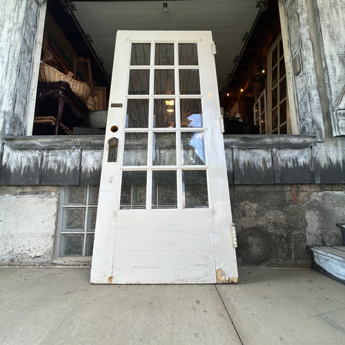 Antique 15 Lite Beveled Glass Door