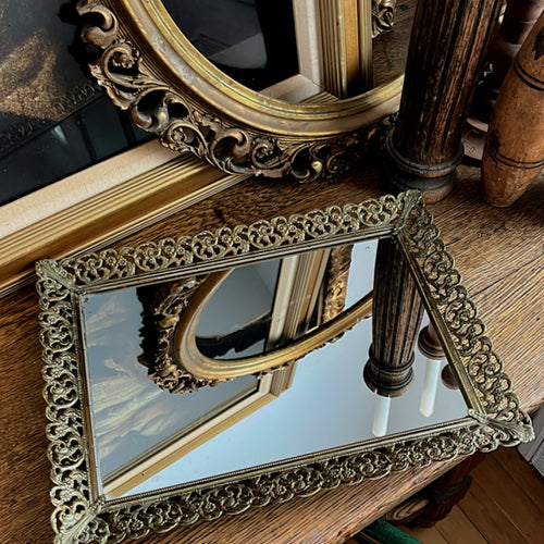 Vintage Vanity Mirror Tray