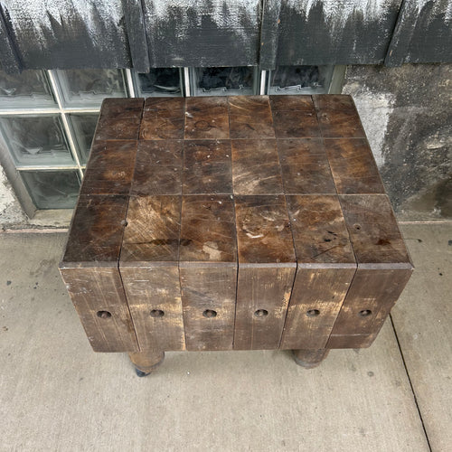 Antique Butcher Block Table