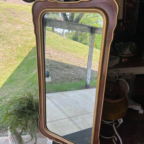Beautiful Pair of  Vintage French Provincial Serpentine Wall Mirrors
