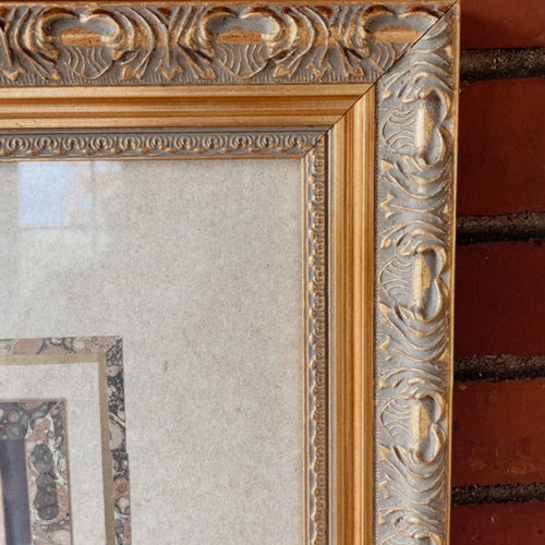 Vintage Frame Cherub Drawing