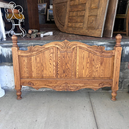 Solid Oak Headboard and Footboard