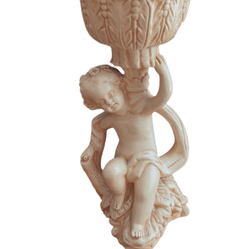 Vintage Resin Cherub Vase