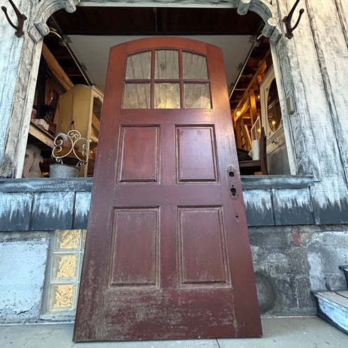 8’ Tall Arched Mahogany Door