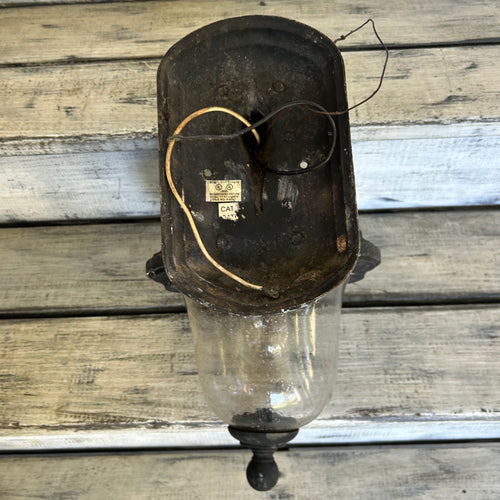 Vintage-Style Metal & Glass Outdoor Wall Lantern