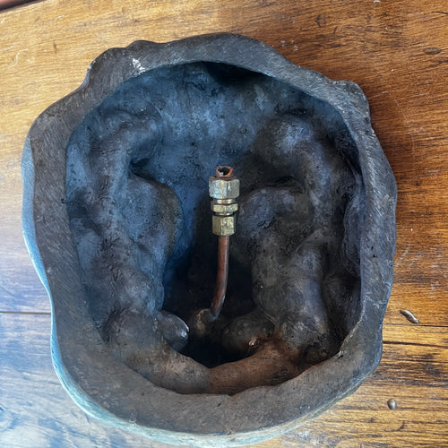 Cast Lead Lion Head Fountain