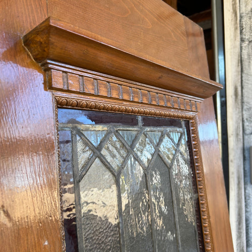 Antique Doors w/ Leaded Stained Glass Windows