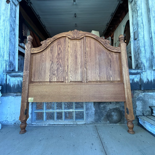 Solid Oak Headboard and Footboard