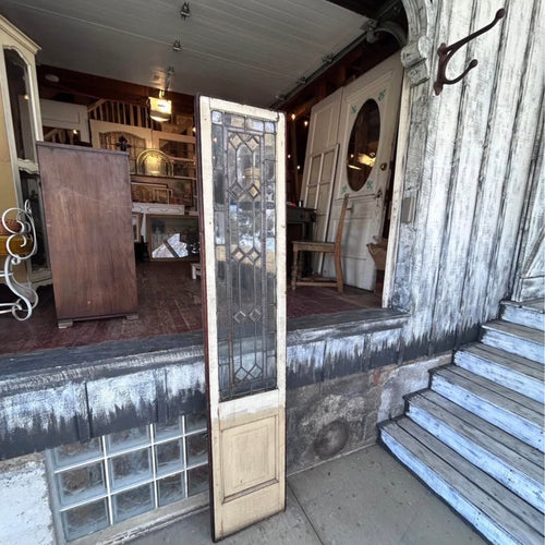 16” Antique Leaded Glass Sidelight