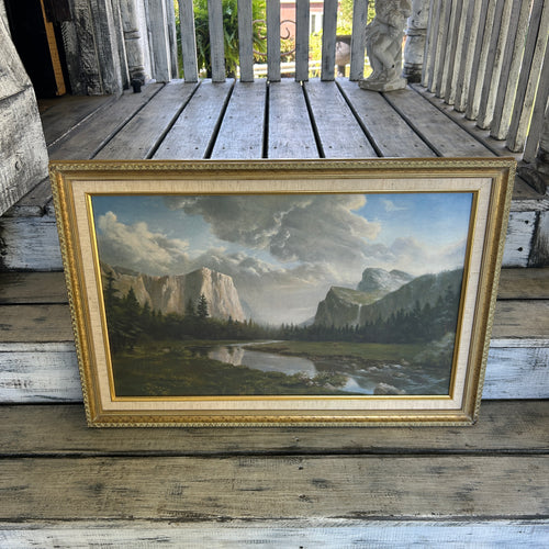 Vintage Framed Yosemite El Capitan Landscape Art Print