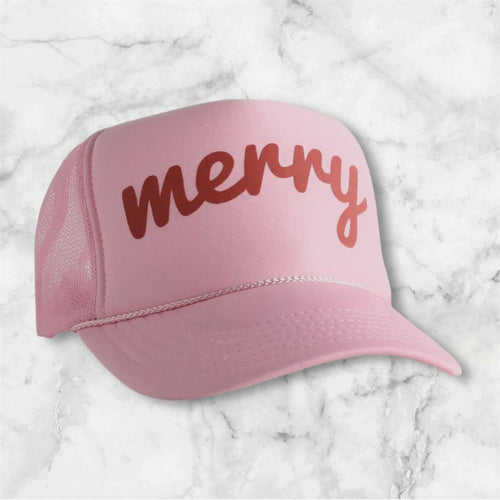 “Merry” Trucker Hat Pink