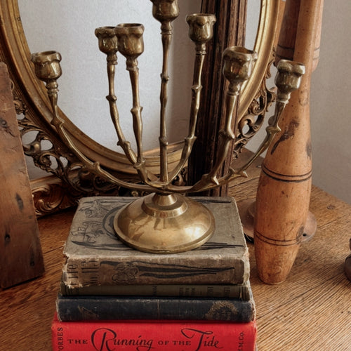 Vintage Brass Tulip Candelabra