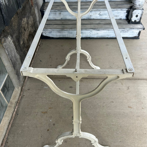 Cast Iron Marble Top Table/Desk